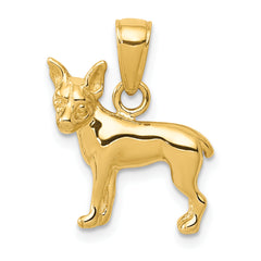 10K Chihuahua Dog Pendant