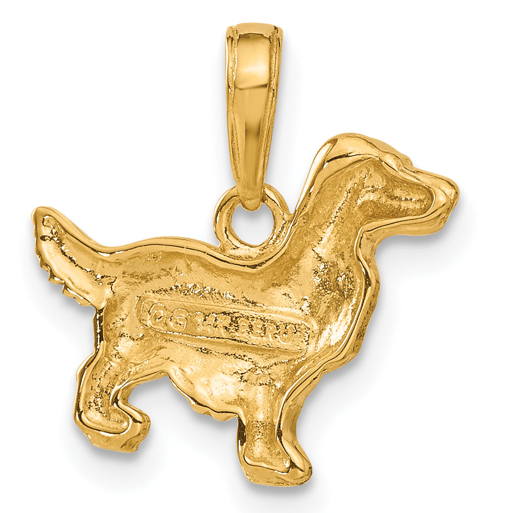 10k Springer Spaniel Dog Pendant