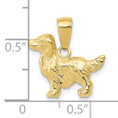 10k Springer Spaniel Dog Pendant