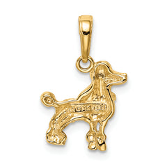 10K Poodle Dog Pendant