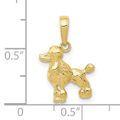 10K Poodle Dog Pendant