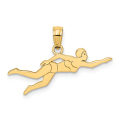 10k Female Swimmer Charm