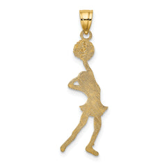 10K Cheerleader with Hand on Head Pendant