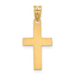 10K Polished Cross Charm