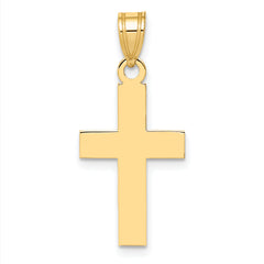 10K Polished Cross Charm