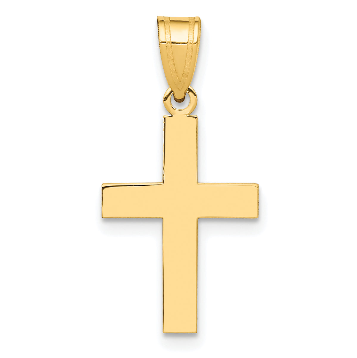 10k Polished Cross Charm