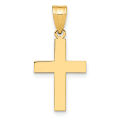 10k Polished Cross Charm