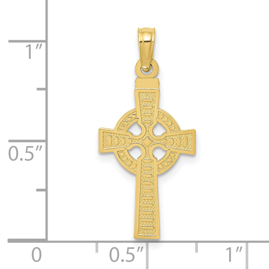 10k Reversible GOD IS LOVE Celtic Cross Pendant