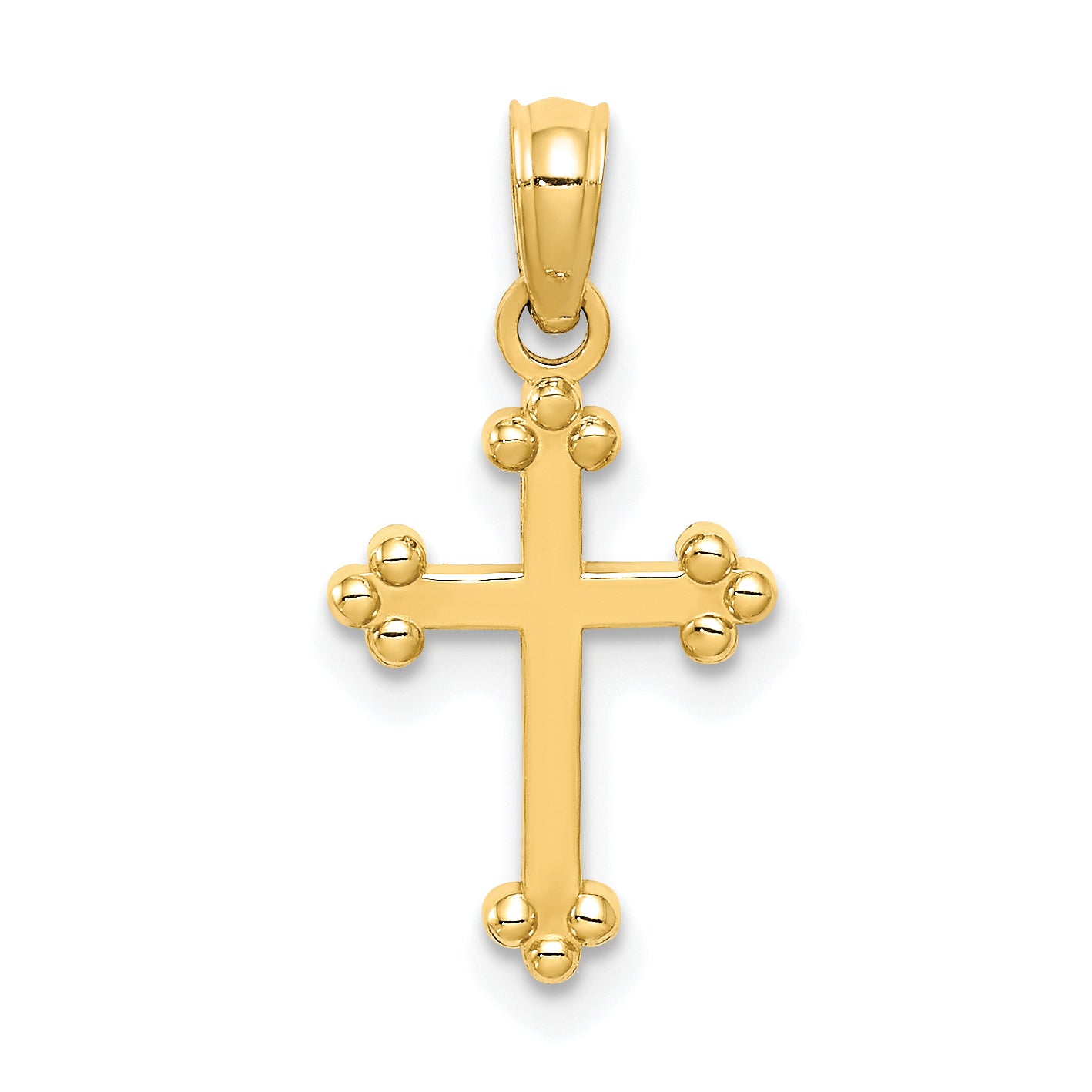 10K Budded Cross Charm