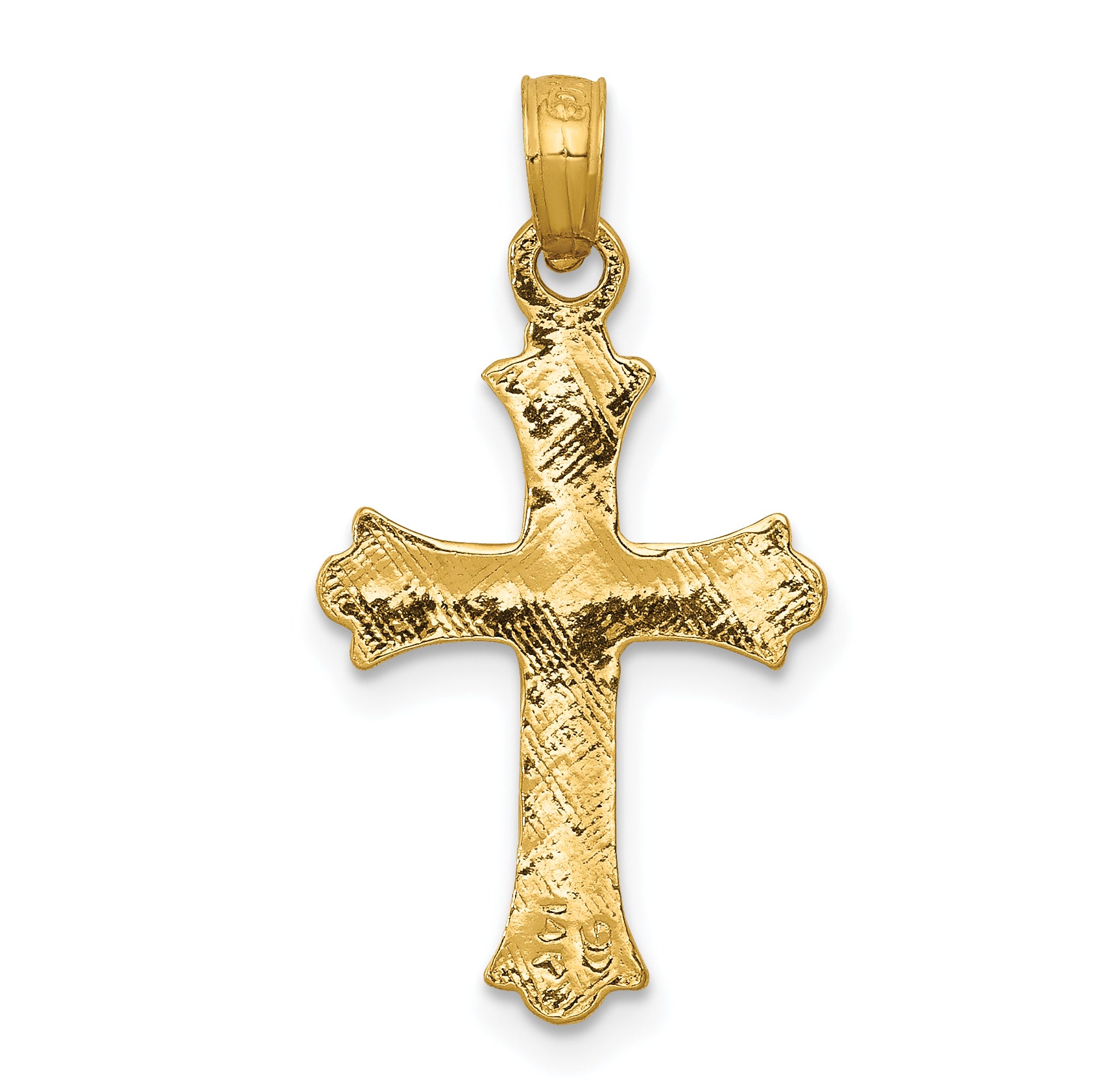 10k Budded Cross Charm