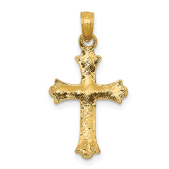 10k Budded Cross Charm