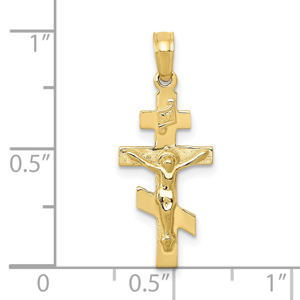 10k Eastern Orthodox Crucifix Charm