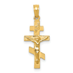 10k Eastern Orthodox Crucifix Charm