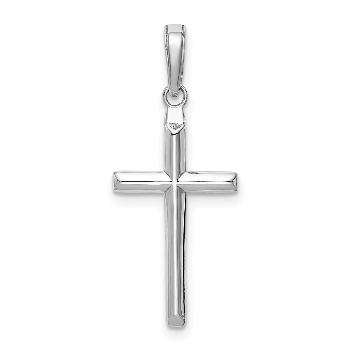 10K White Gold Reversible Latin Cross Pendant