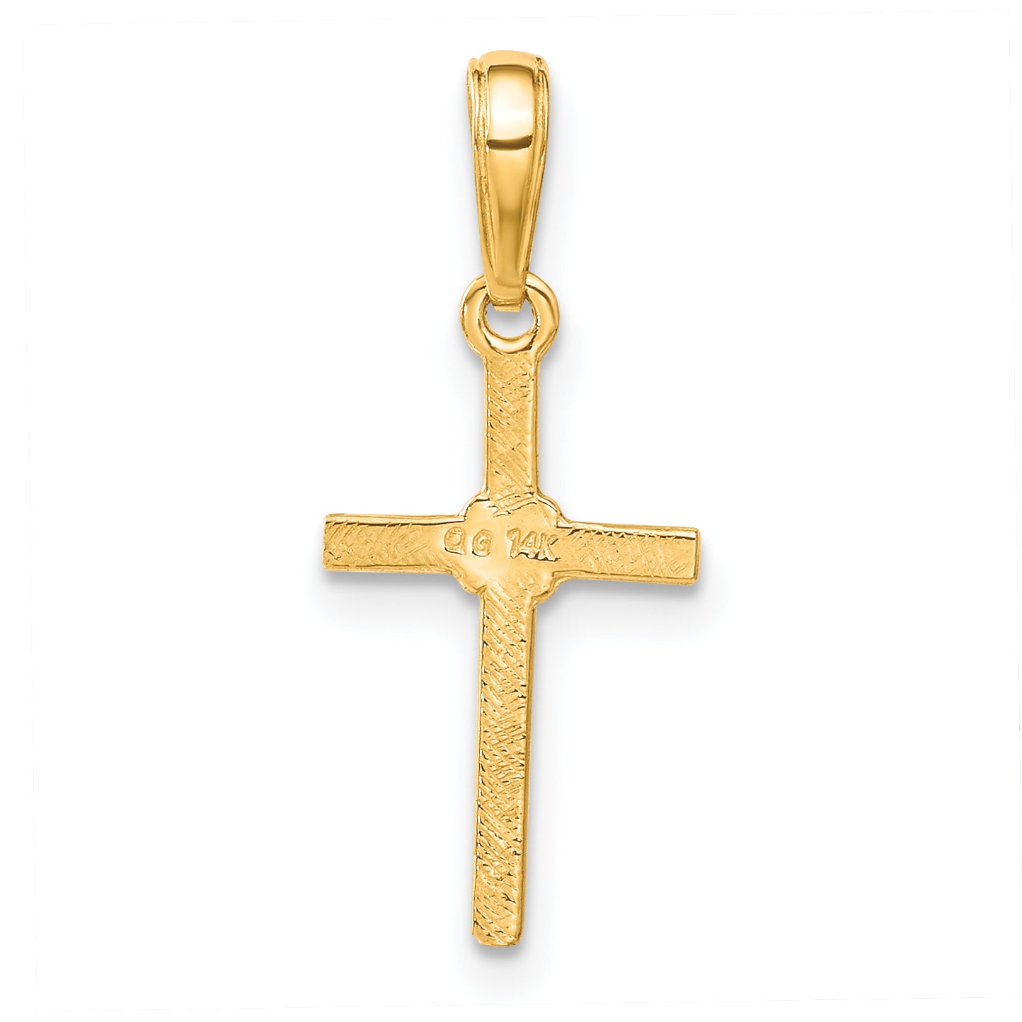 10k Polished Cross Charm