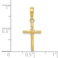 10k Polished Cross Charm