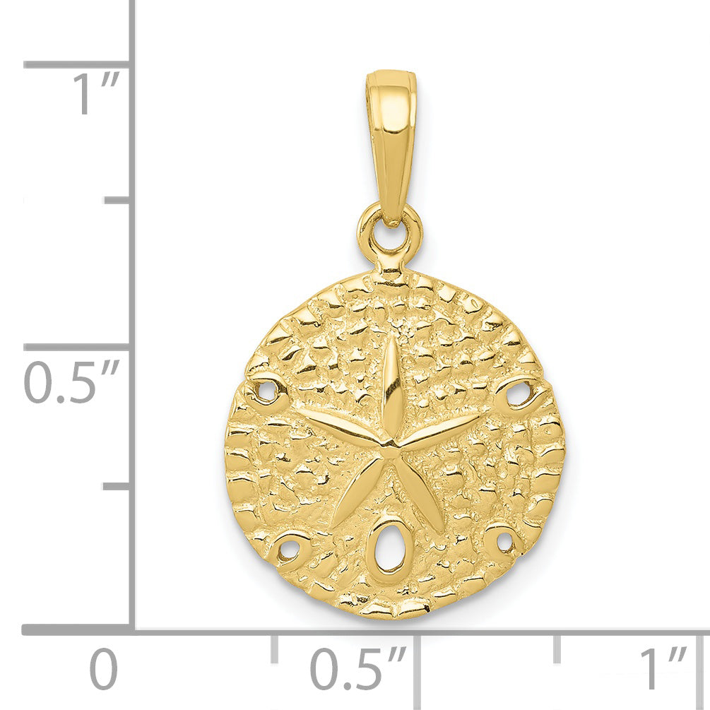 10K Sand Dollar Pendant