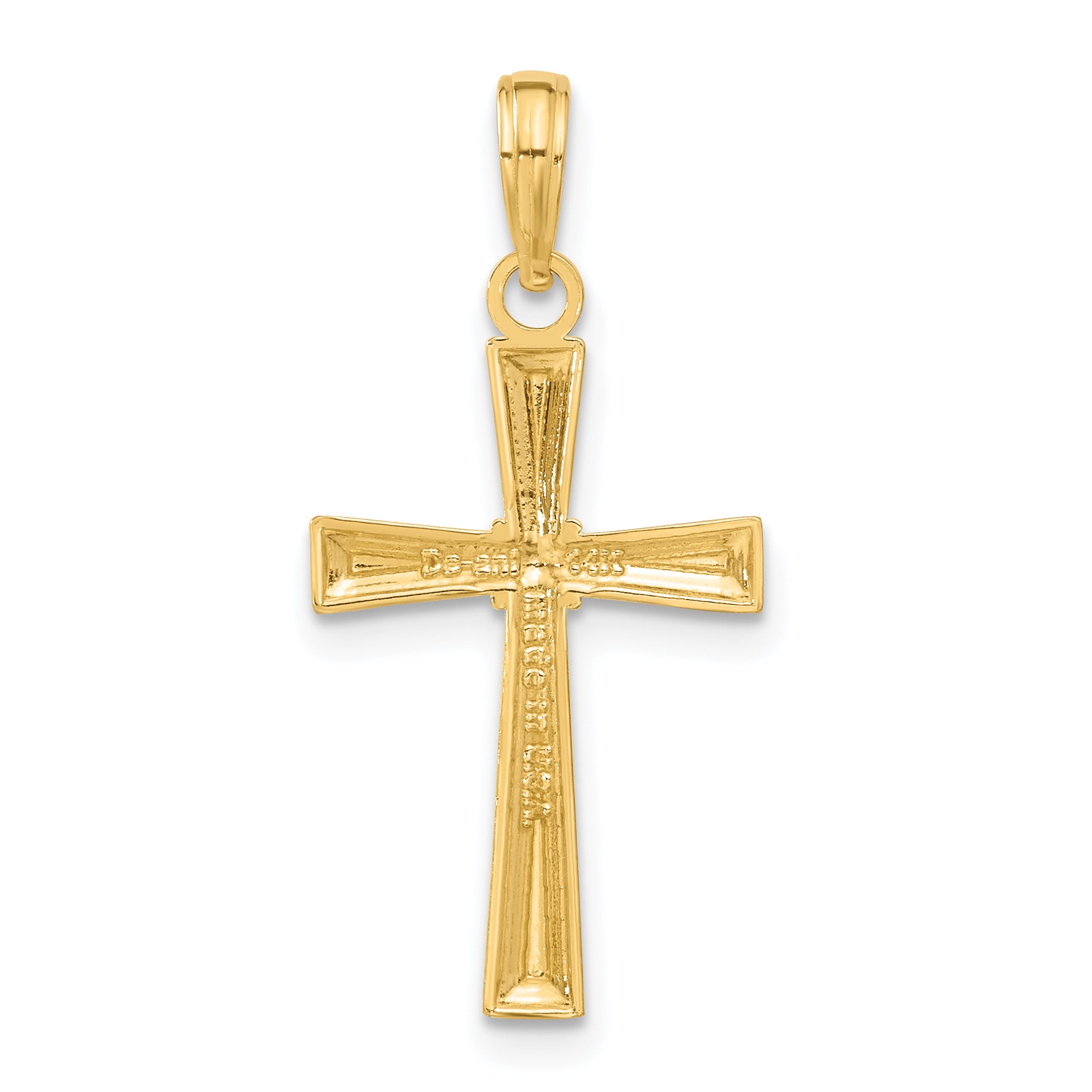 10K Diamond-cut X Cross Pendant