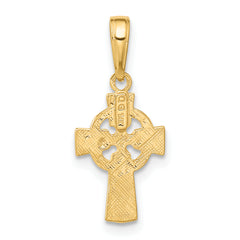 10k Celtic Cross w/Eternity Circle Pendant