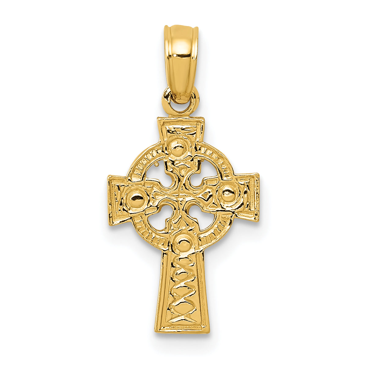 10k Celtic Cross w/Eternity Circle Pendant