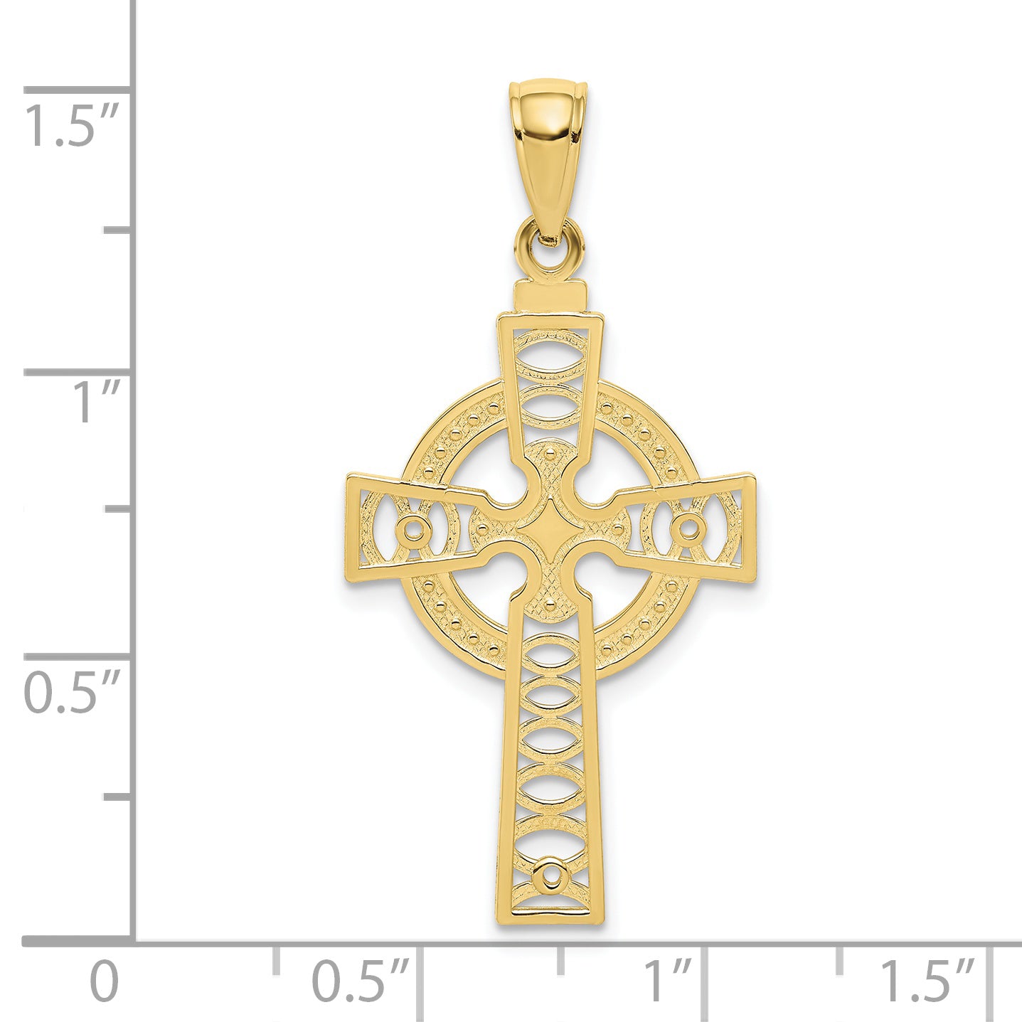 10K Celtic Cross w/Eternity Circle Pendant