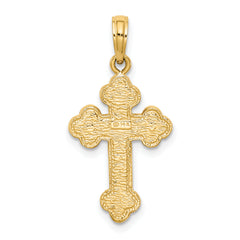 10K Budded Cross Pendant