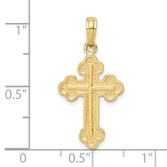 10K Budded Cross Pendant