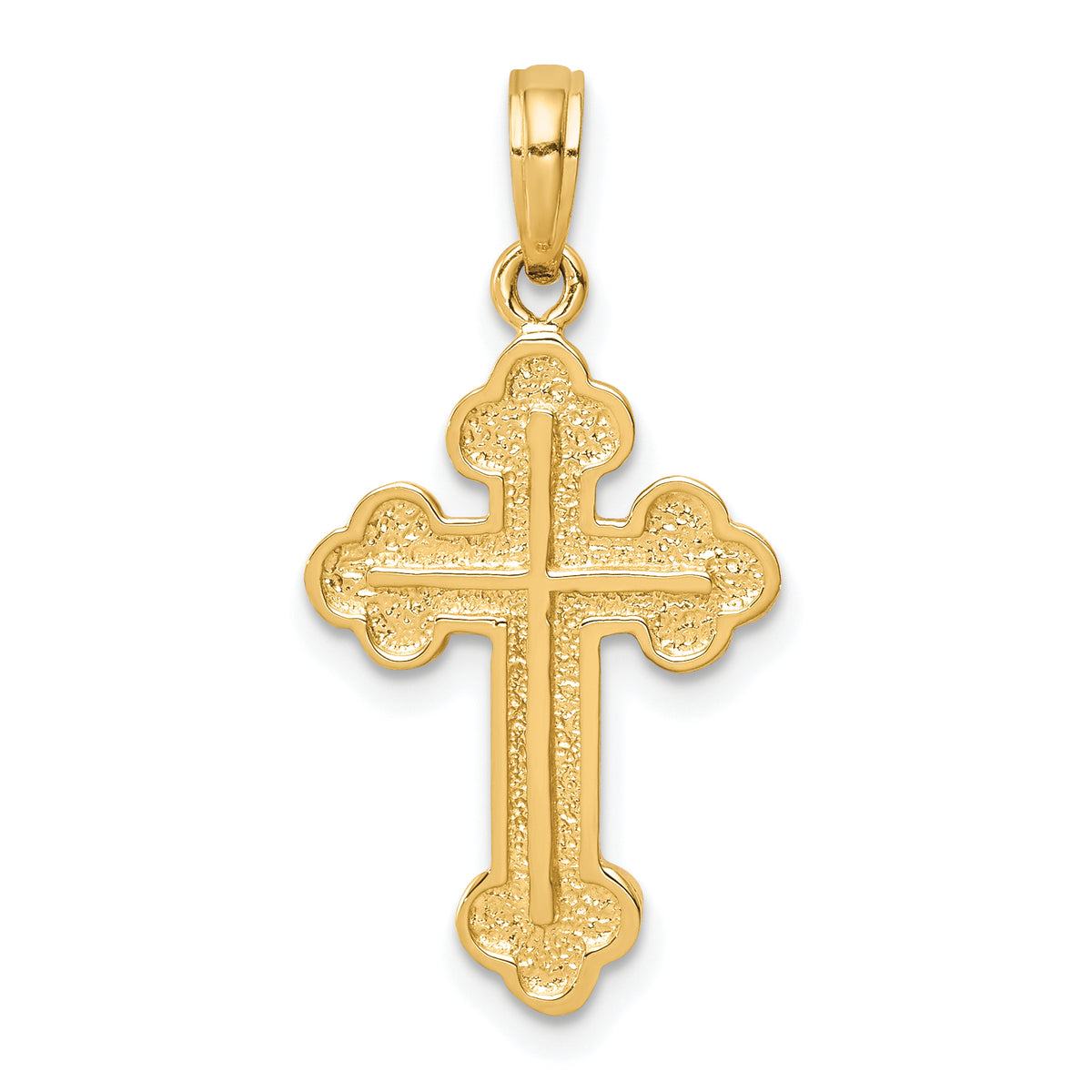 10K Budded Cross Pendant