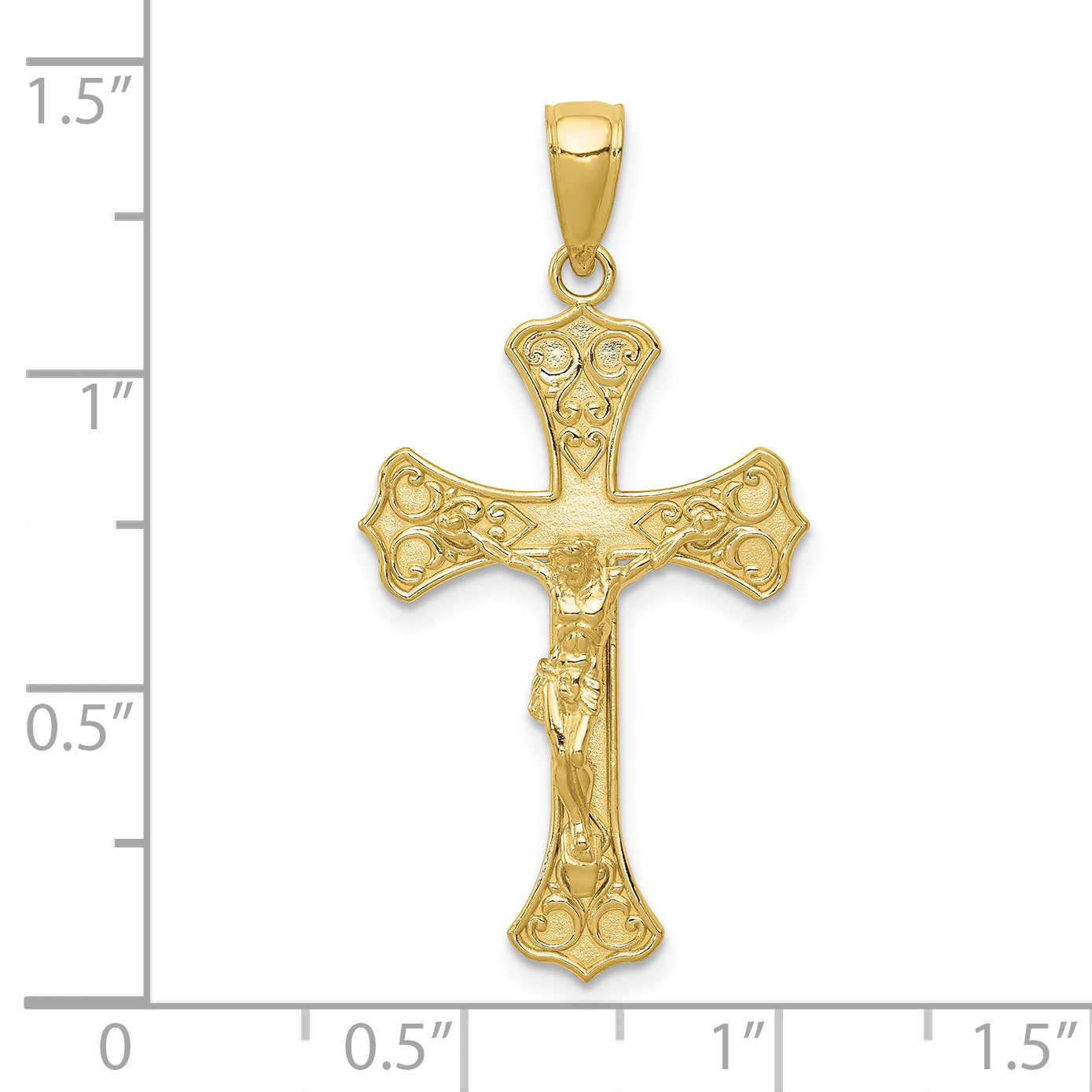 10K Crucifix Pendant