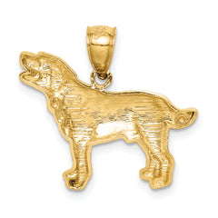 10K Diamond-cut Labrador Retriever Pendant