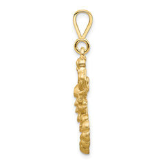 10K Gold Scorpion Charm with Polished Finish, Solid Design