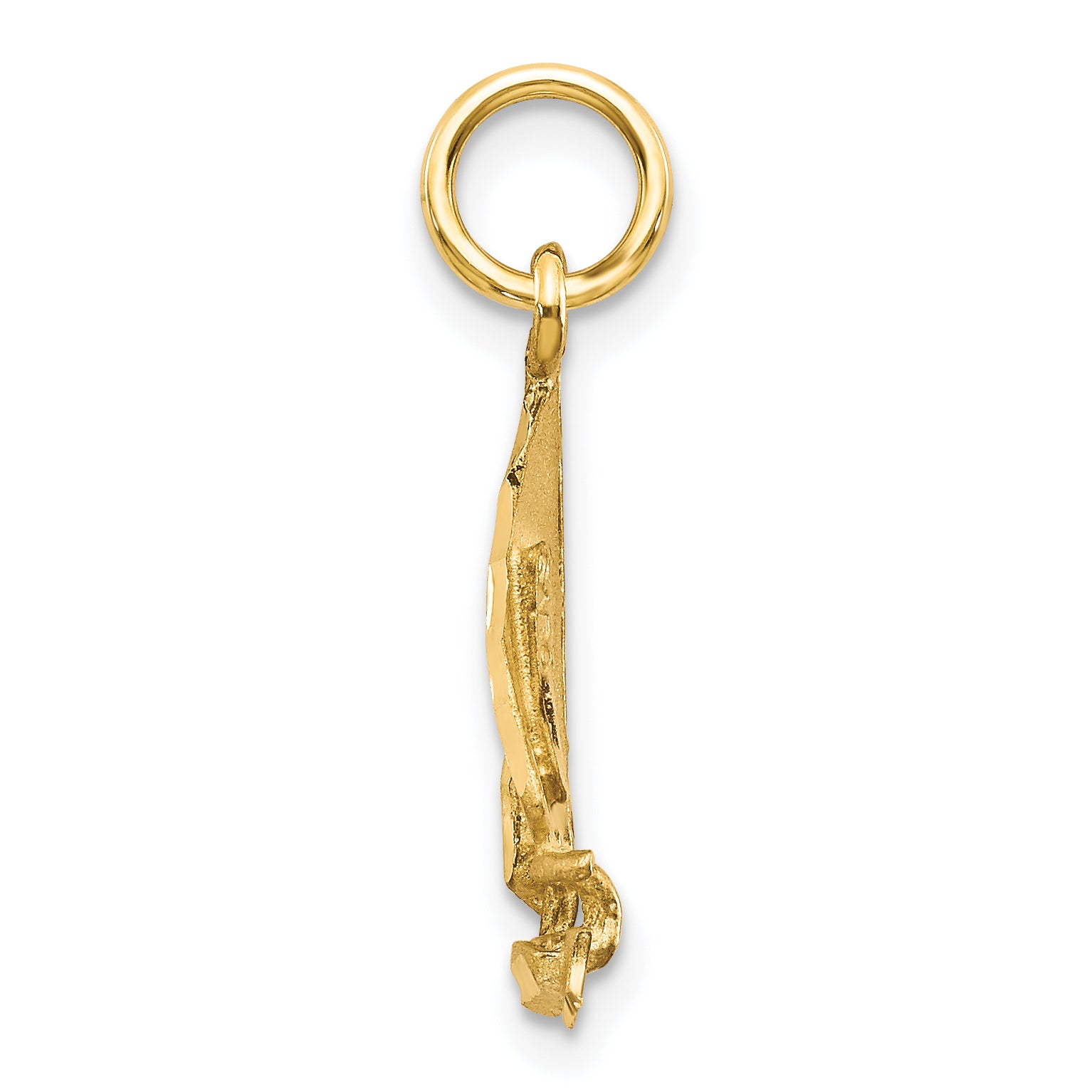 10K Gold Sailboat Charm with Polished Finish for Nautical Lovers