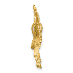 10K Gold Eagle Charm with Polished Finish and Bold Design