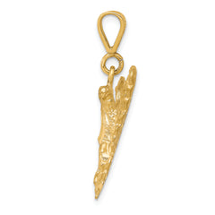 10K Gold Polished Eagle Charm Bold Solid Design by Sophia Jewelers