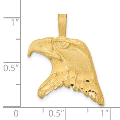 10k Solid Diamond-cut Eagle Head Charm