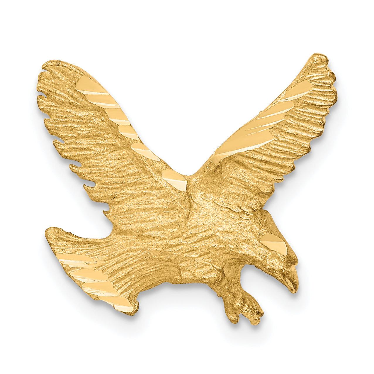 10k Solid Diamond-cut Eagle Charm