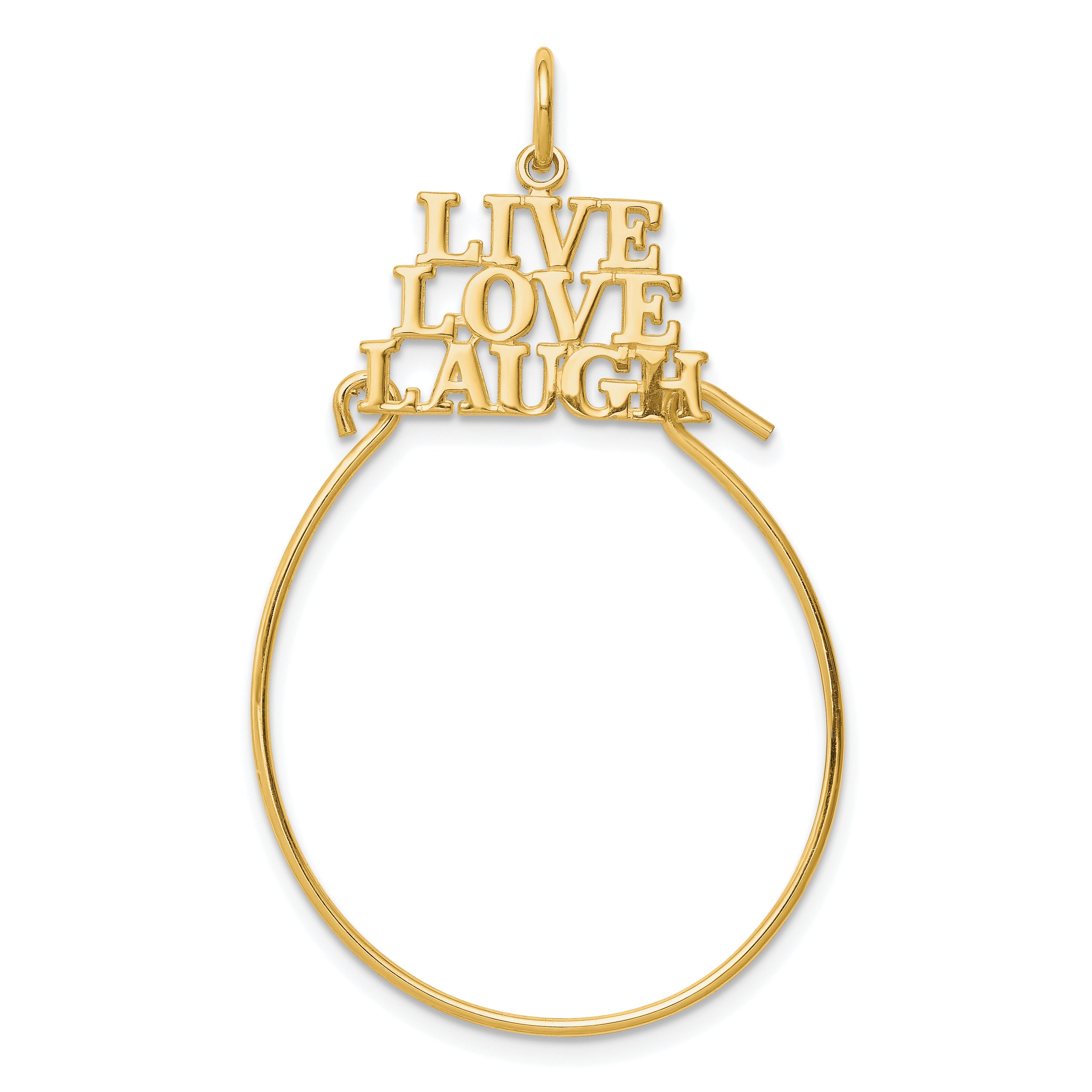 10K LIVE LOVE LAUGH Charm Holder