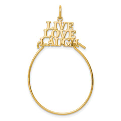 10K LIVE LOVE LAUGH Charm Holder