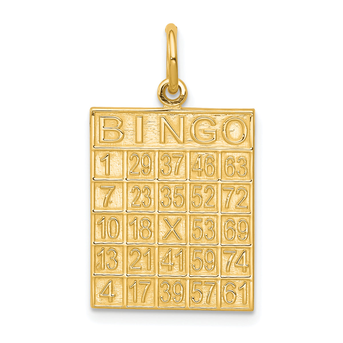 10k Solid Bingo Card Charm