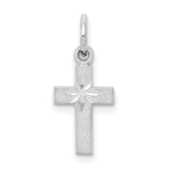 10k White Gold Cross Charm