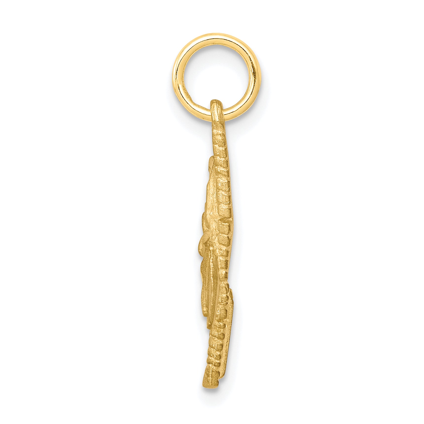 10K Comb and Scissors Charm