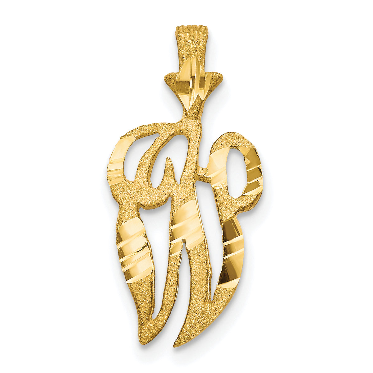 10k Initial W Pendant