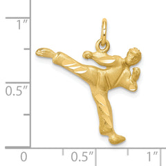 10k Solid Karate Person Charm