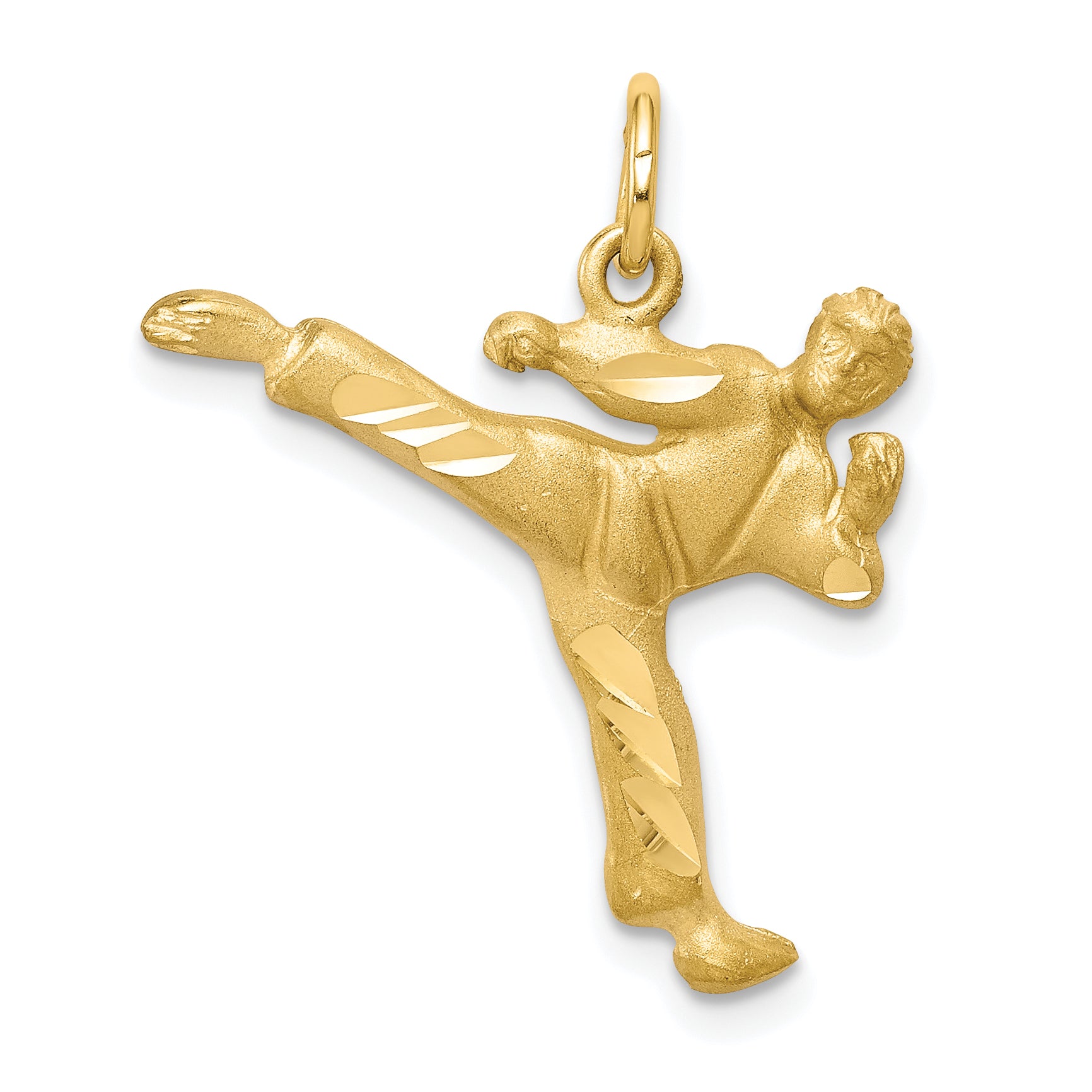 10k Solid Karate Person Charm