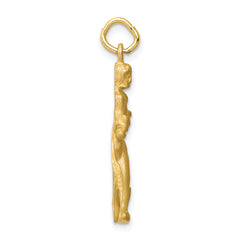 10K Solid Gold Runner Charm with Polished Finish Elegant Design