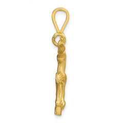 10K Solid Gold Gymnast Charm with Polished Finish 30mm