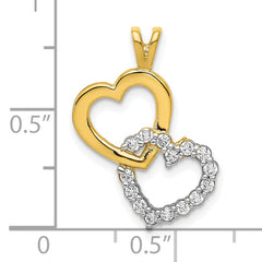 10k CZ Heart Pendant