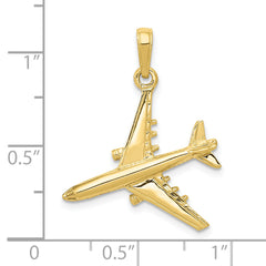 10k 3-D Jet Pendant