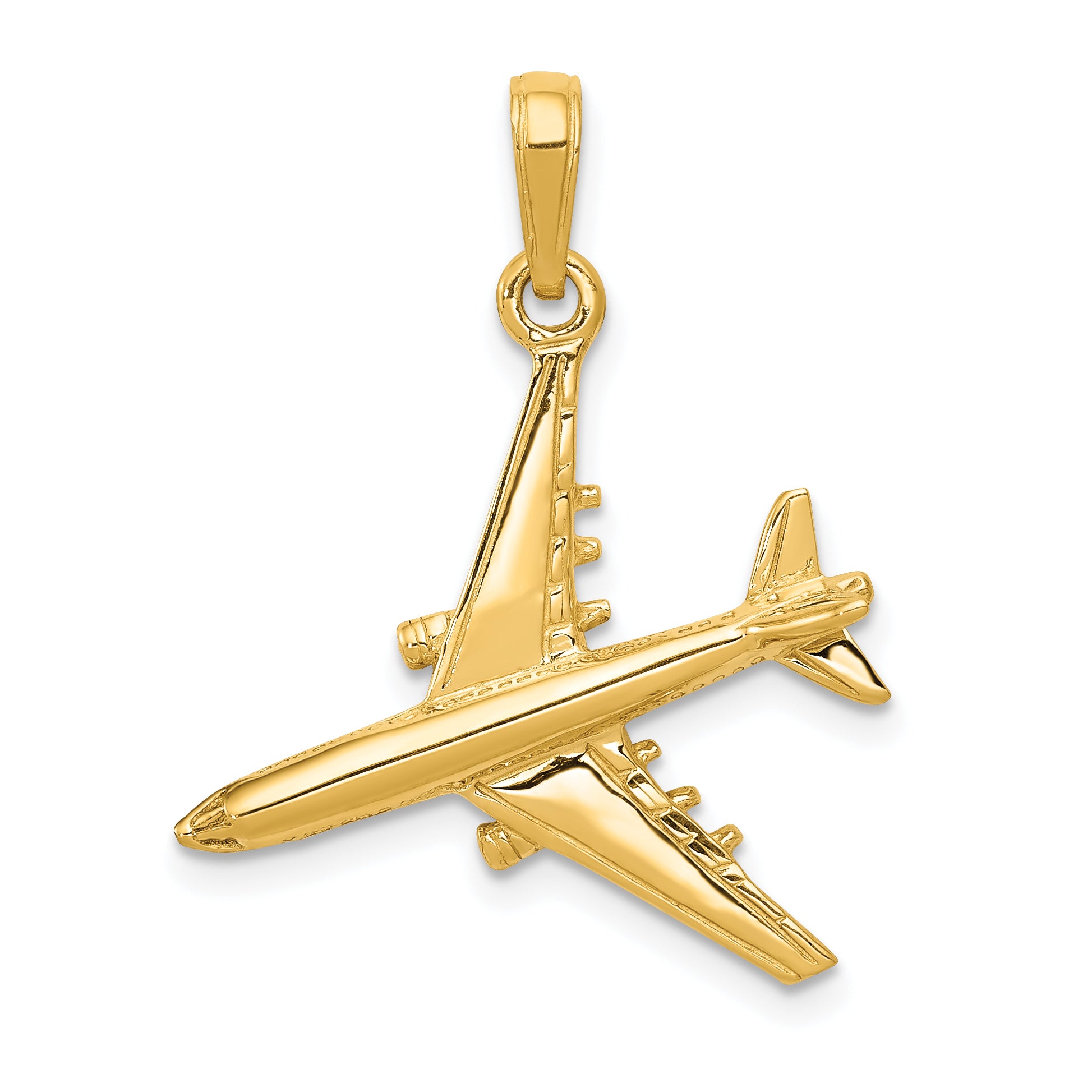 10k 3-D Jet Pendant