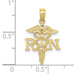 10K RN Caduceus Pendant